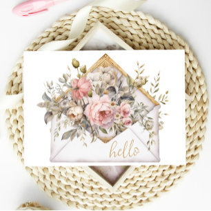 Penser à vous Bonjour jolie carte florale