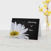 Penser à vous... Carte de marguerite blanche (Fleur jaune)