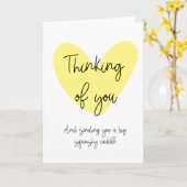 Penser À Vous Carte De Sympathie (Fleur jaune)