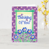 Penser à vous - Carte de voeux (Fleur jaune)