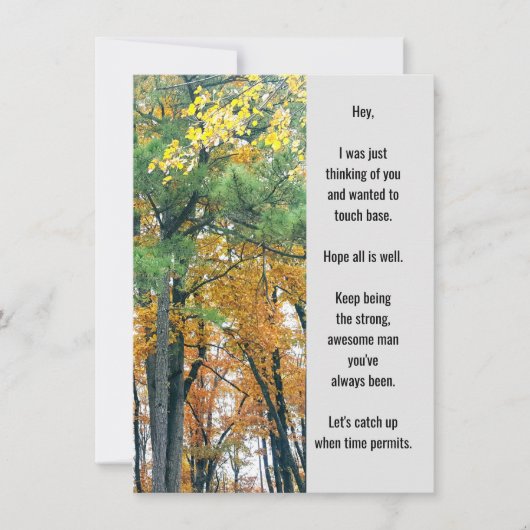 Penser à vous Carte de voeux plate (Devant)