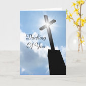 Penser À Vous Carte De Voeux Religieux (Fleur jaune)