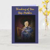 Penser à vous, carte de voeux Step-Mother (Fleur jaune)