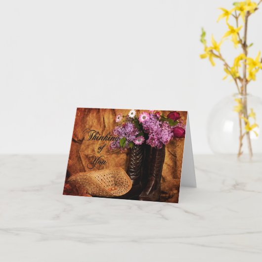 Penser à vous - Cartes de notes occidentales (Fleur jaune)