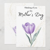 Penser à vous Cette carte de sympathie pour la fêt (Devant / Derrière)