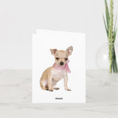 Penser à vous Chihuahua Chiot Chiot Carte de voeux (Dos)