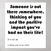 Penser à vous drôle Poster (Devant)