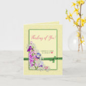 Penser à vous - Fleurs de jardin - Carte de notes (Fleur jaune)