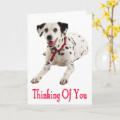 Penser à vous, la carte de voeux des Chiens chiots (Fleur jaune)