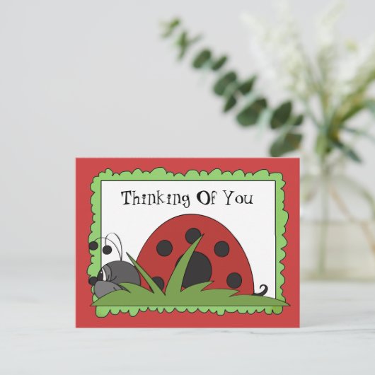 Penser à vous Ladybug carte postale (Debout devant)