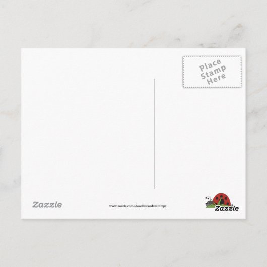 Penser à vous Ladybug carte postale (Dos)
