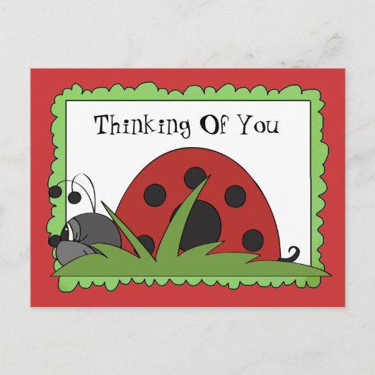 Penser à vous Ladybug carte postale (Devant)