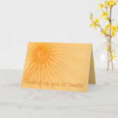 Penser à vous Orange Abstrait Modèle de soleil (Fleur jaune)