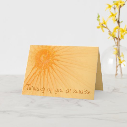 Penser à vous Orange Abstrait Modèle de soleil (Fleur jaune)