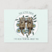 Penser à vous Otters carte postale (Devant)