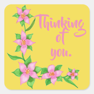 Penser à vous Pink Flower L Design sur Stickers