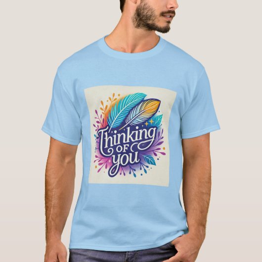 Penser À Vous Plumes Design Mens Tshirt (Devant)