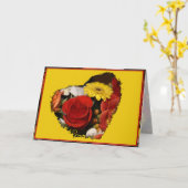 Penser À Vous Rose Bouquet Modèle Coeur (Fleur jaune)