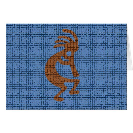 Penser à vous traditionnel Kokopelli Flute Mosaic (Devant horizontal)