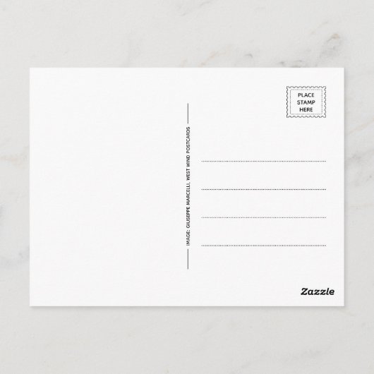 Penser à vous White Superhero Chien carte postale (Dos)