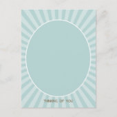 Penser à vous White Superhero Chien carte postale (Devant)