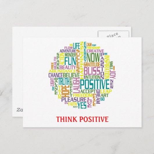 Penser carte postale positive (Devant / Derrière)