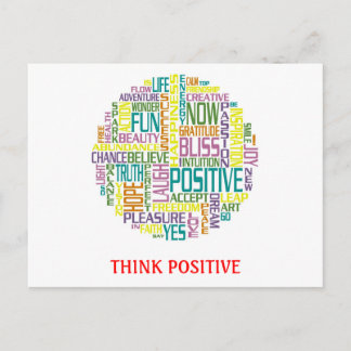 Penser carte postale positive