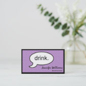 Penser Cloud Boire Bartender Carte de visite (Debout devant)