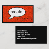 Penser Cloud Créer Carte de visite Artiste (Devant / Derrière)