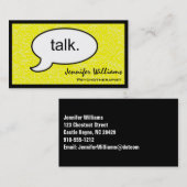 Penser Cloud Parler Psychothérapeute Carte de visi (Devant / Derrière)