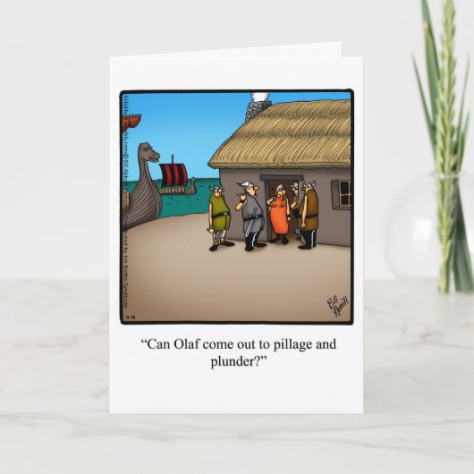 Penser Drôle À Votre Carte De Voeux Humour (Devant)