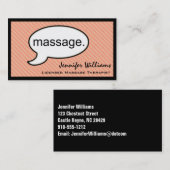 Penser Massage Cloud Carte de visite (Devant / Derrière)