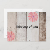 Penser Rustique à votre carte de voeux (Devant / Derrière)