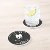 Pensez À Ça Dessous de verre Sombre (Côté)