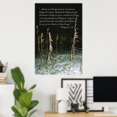 Pensez à ces choses Écriture poster - Version B (Bureau à domicile)