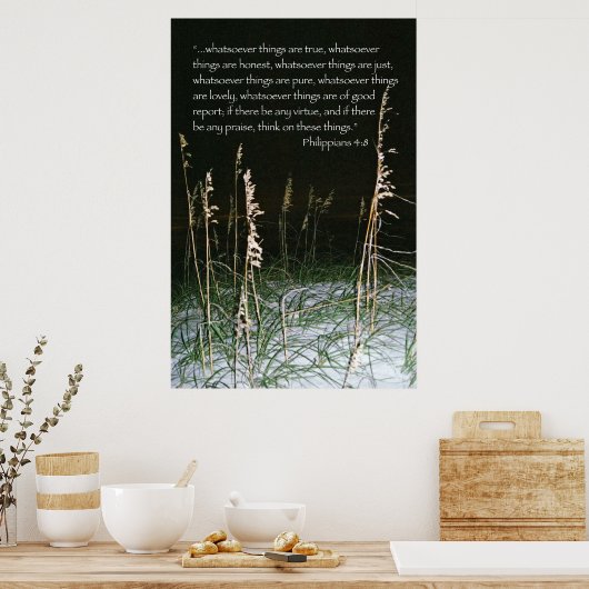 Pensez à ces choses Écriture poster - Version B (Cuisine)