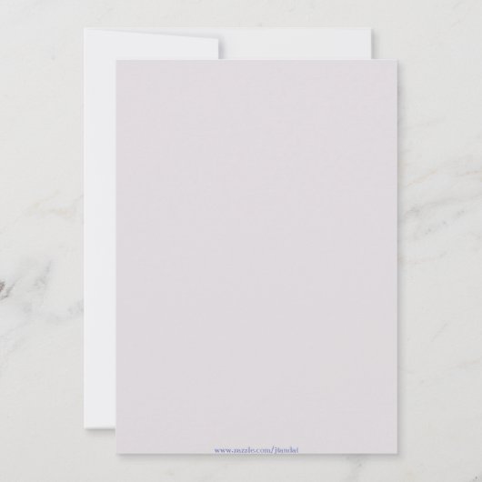 Pensez à Dusty Pink Faire-part de mariage (Dos)