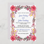 Pensez à Dusty Pink Faire-part de mariage (Devant / Derrière)