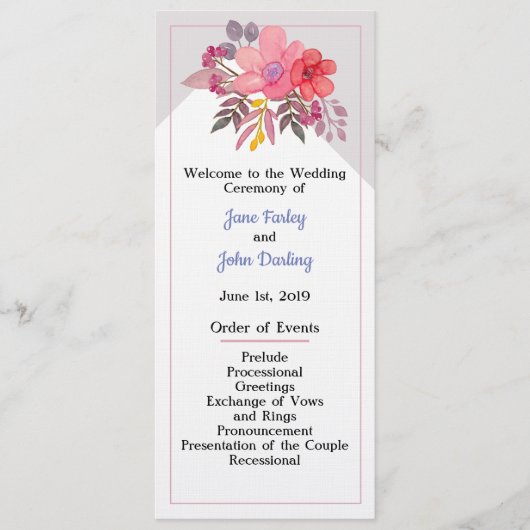 Pensez à Dusty Pink Programme (Devant)