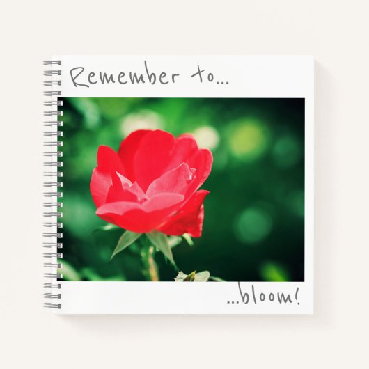 Pensez à fleurir le Carnet de Fleur Rouge Rose (Devant)