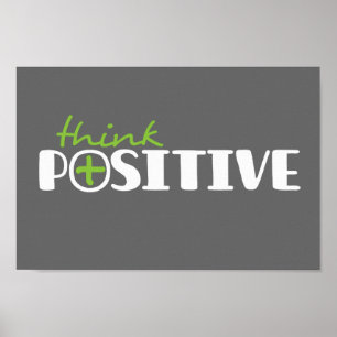 Pensez à une affiche de carré graphique positive
