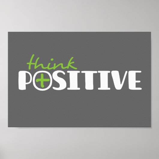 Pensez à une affiche de carré graphique positive (Devant)