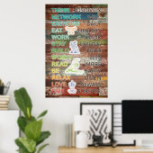 Pensez à une décoration d'affiche positive (Bureau à domicile)