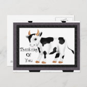 Pensez à votre carte postale de vache (Devant / Derrière)