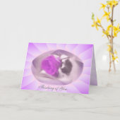 Pensez à votre carte Rose (Fleur jaune)