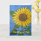 Pensez à votre carte tournesol (Fleur jaune)