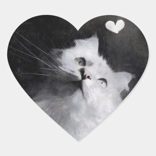 Pensez à vous avec des Stickers Coeur (Devant)