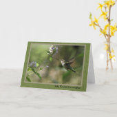 Pensez à vous Carte Colibri (Fleur jaune)