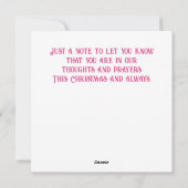 Pensez à vous Carte de vacances à plat (Dos)
