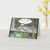 Pensez à vous - Carte écureuil (Fleur jaune)